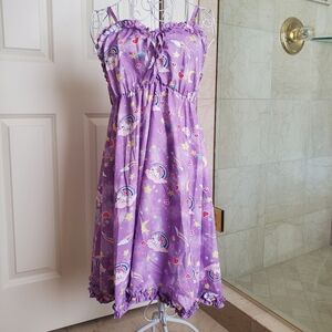 Purple Rainbow Unicorn Sundress Medium